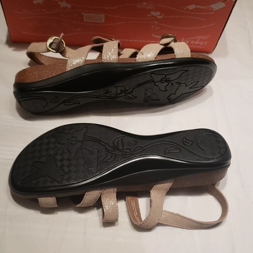 DANSKO Strappy Slingback Comfort Footbed Sandal Leather NEW Womens 41
